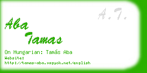 aba tamas business card